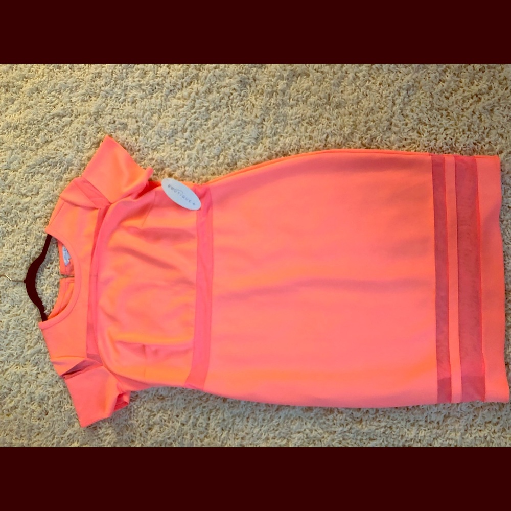 Neon pink dress